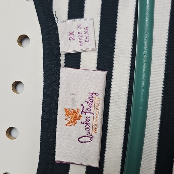 Quacker Factory Striped Lobster Shirt Sz 2X Exc Cond - Picture 7 of 9